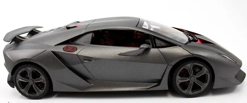 Gray sports car model on a white background