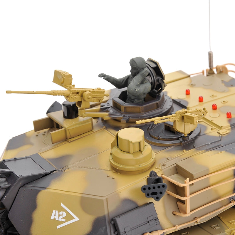 Model tank with detailed features on a white background
