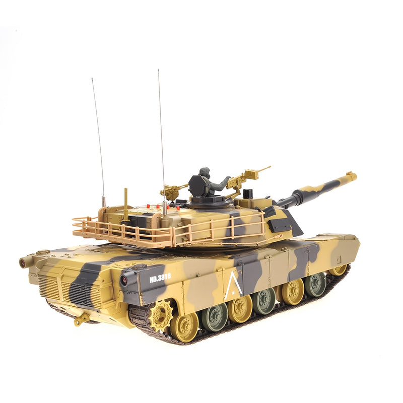 Toy tank model on a white background