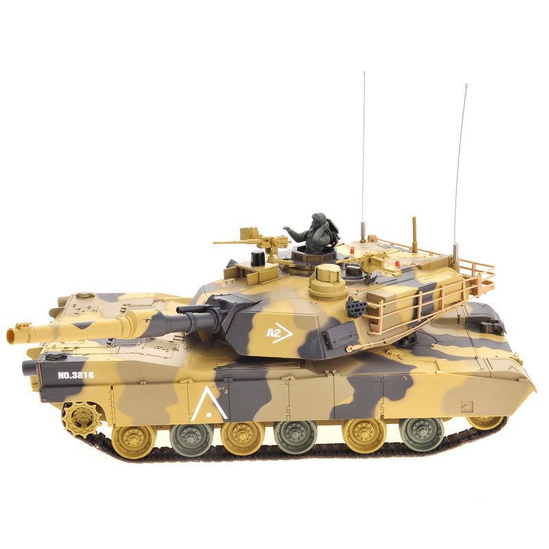 Toy tank model on a white background