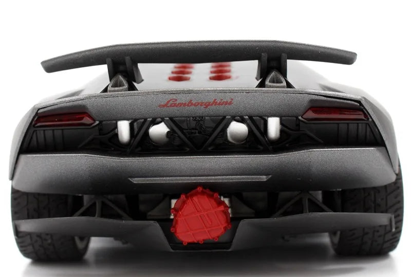 Back view of a Lamborghini model car with visible branding.