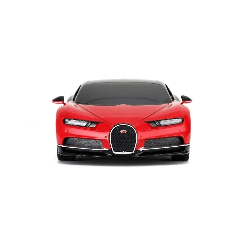 Red Bugatti car on a white background