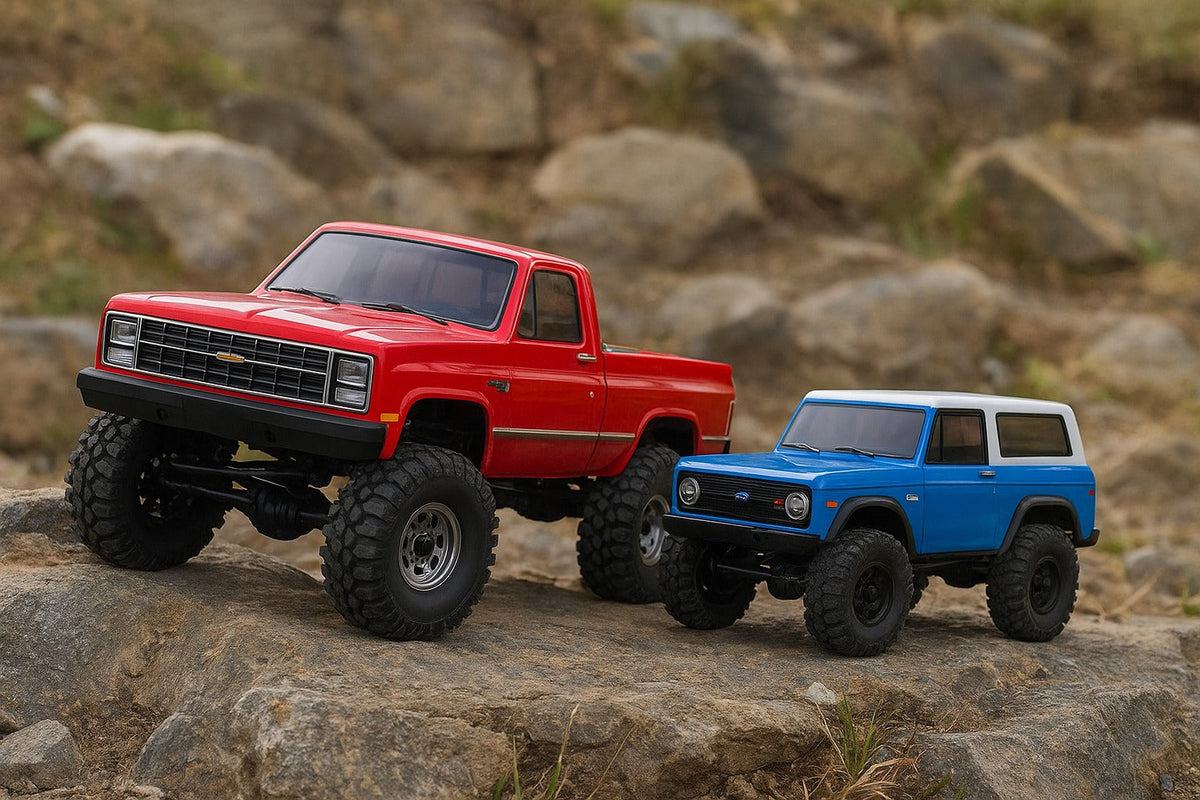trx4 vs trx4m rc crawler comparison on rocky terrain