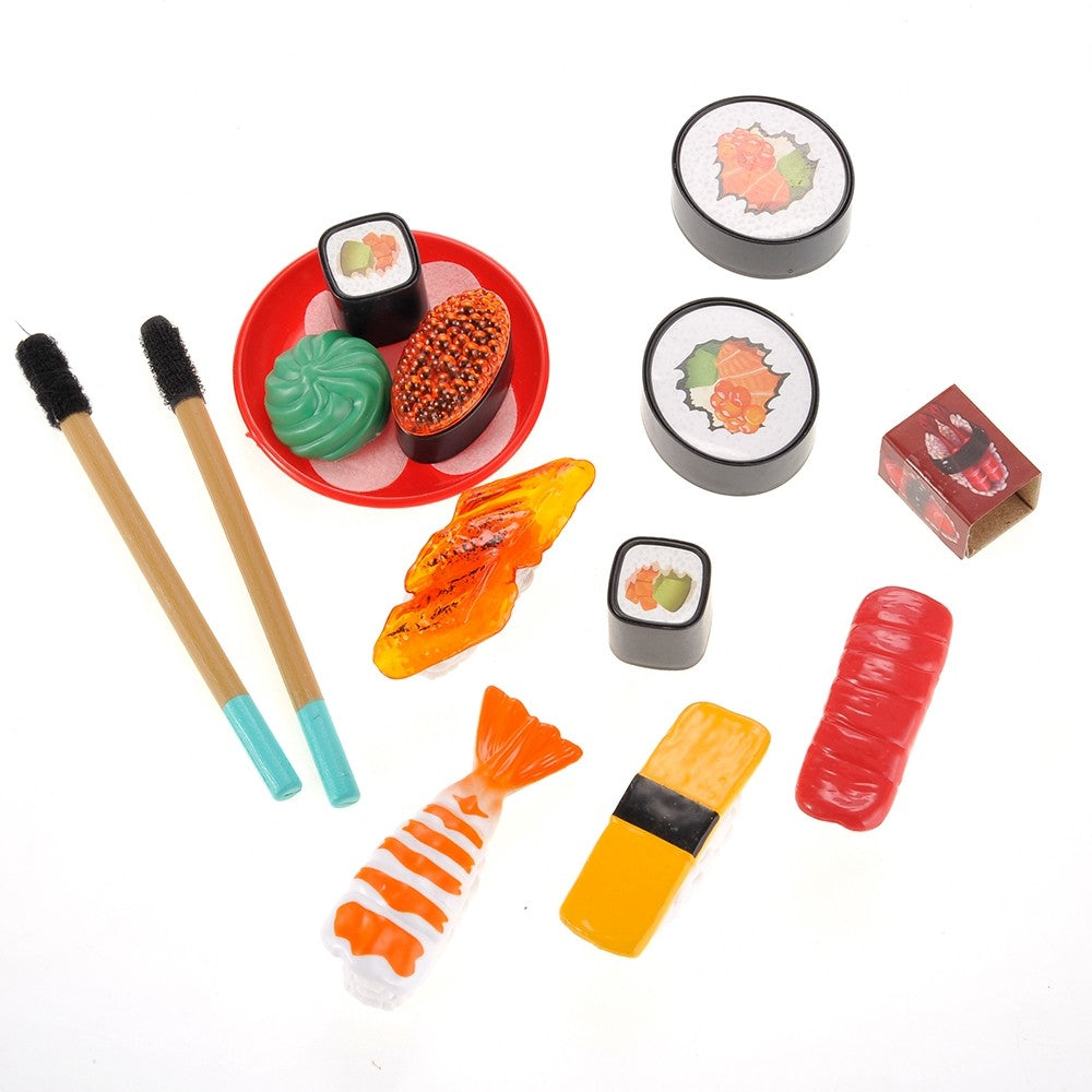 21-Piece Japanese Sushi Bento Box Play Set – Pretend Play Cutting Food Toy for Kids