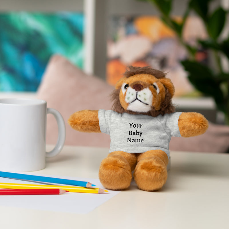 Stuffed Lion with Custom Tee