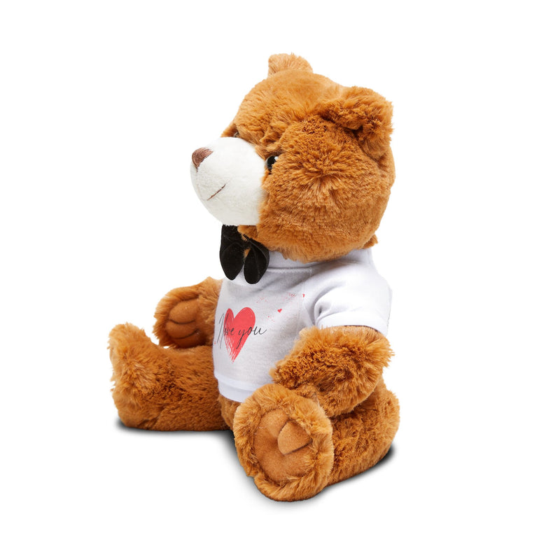 Teddy Bear with T-Shirt - I Love You Design