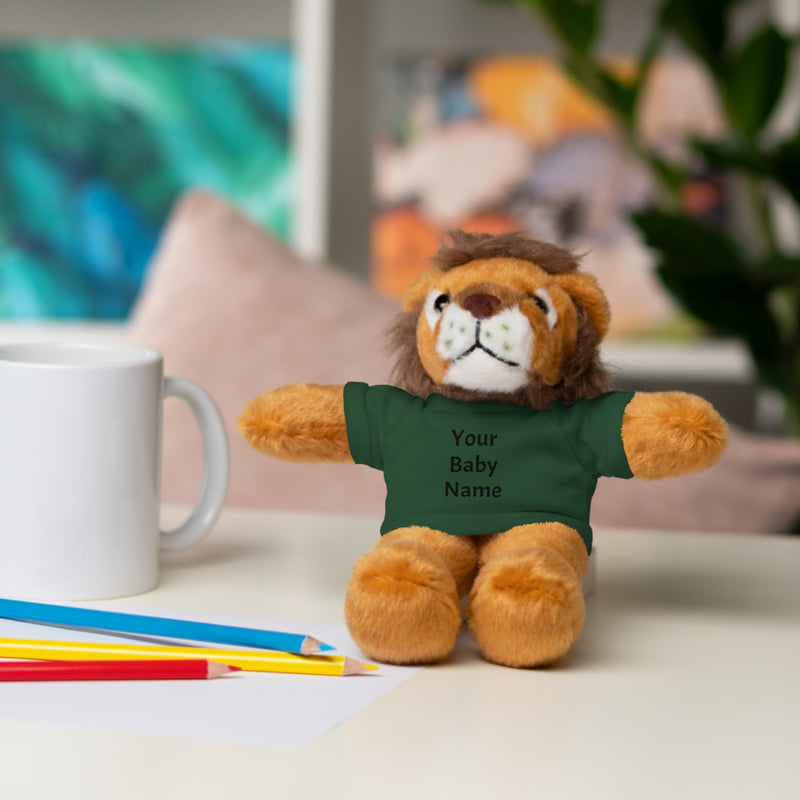 Stuffed Lion with Custom Tee