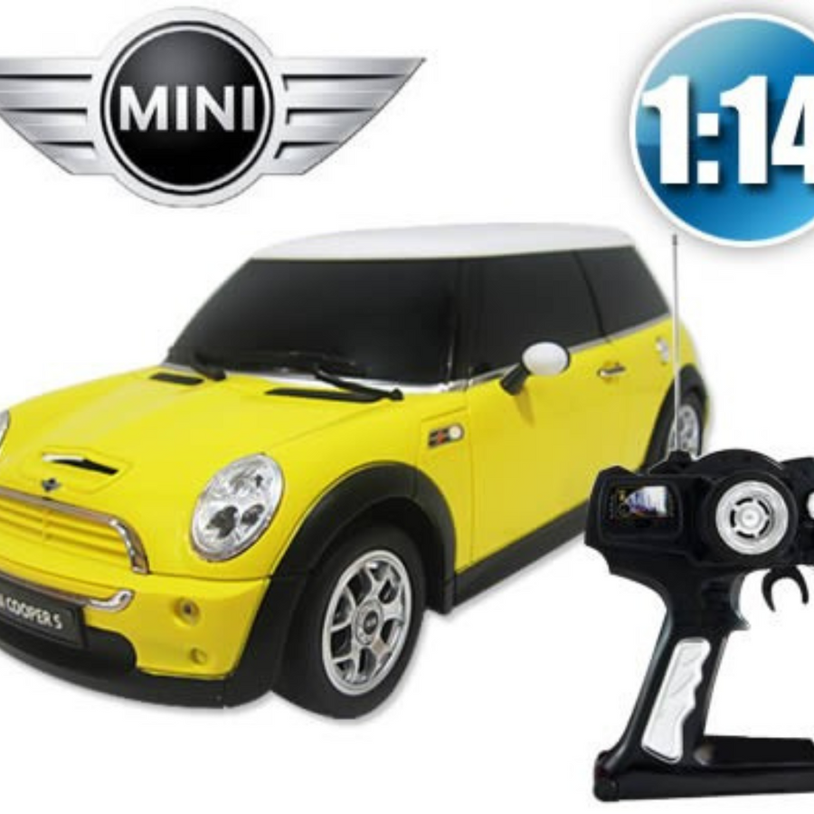 1:14 Yellow Mini Cooper RC Car with Remote Control