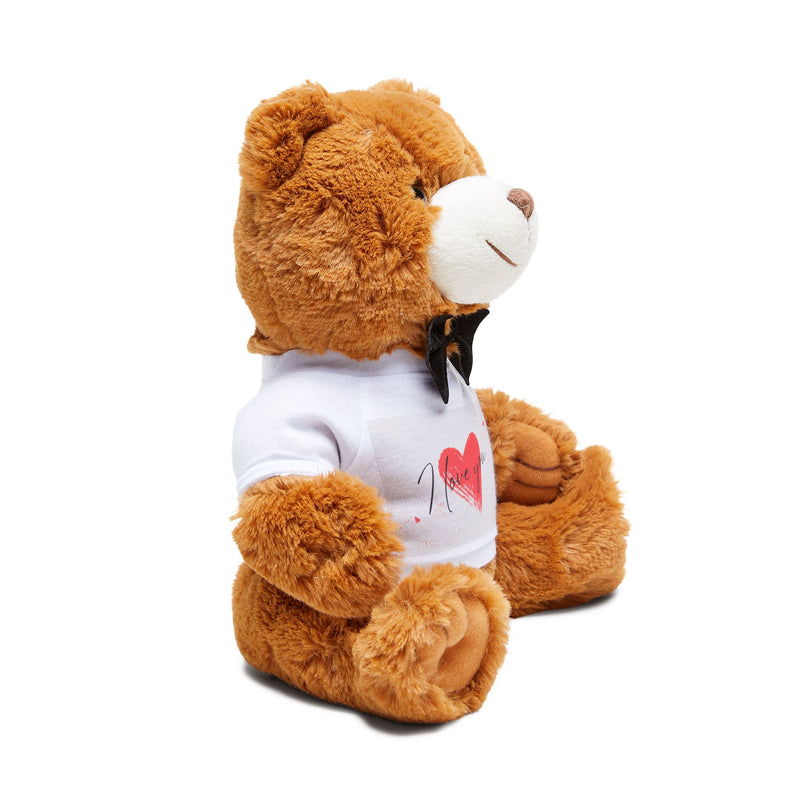 Teddy Bear with T-Shirt - I Love You Design