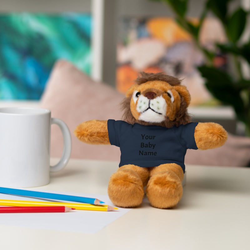 Stuffed Lion with Custom Tee
