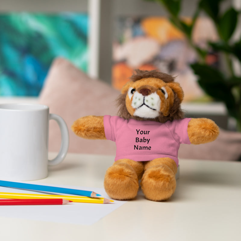 Stuffed Lion with Custom Tee