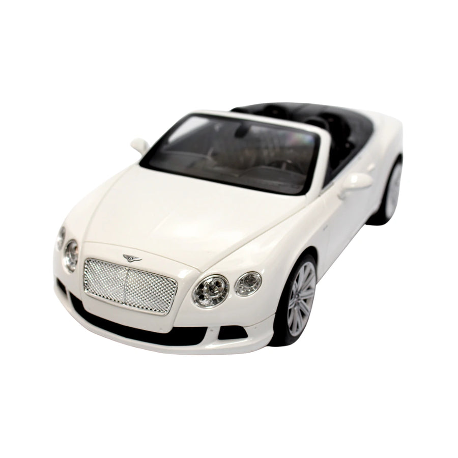 close image of 1:12 RC White Bentley Continental GT Convertible remote control car