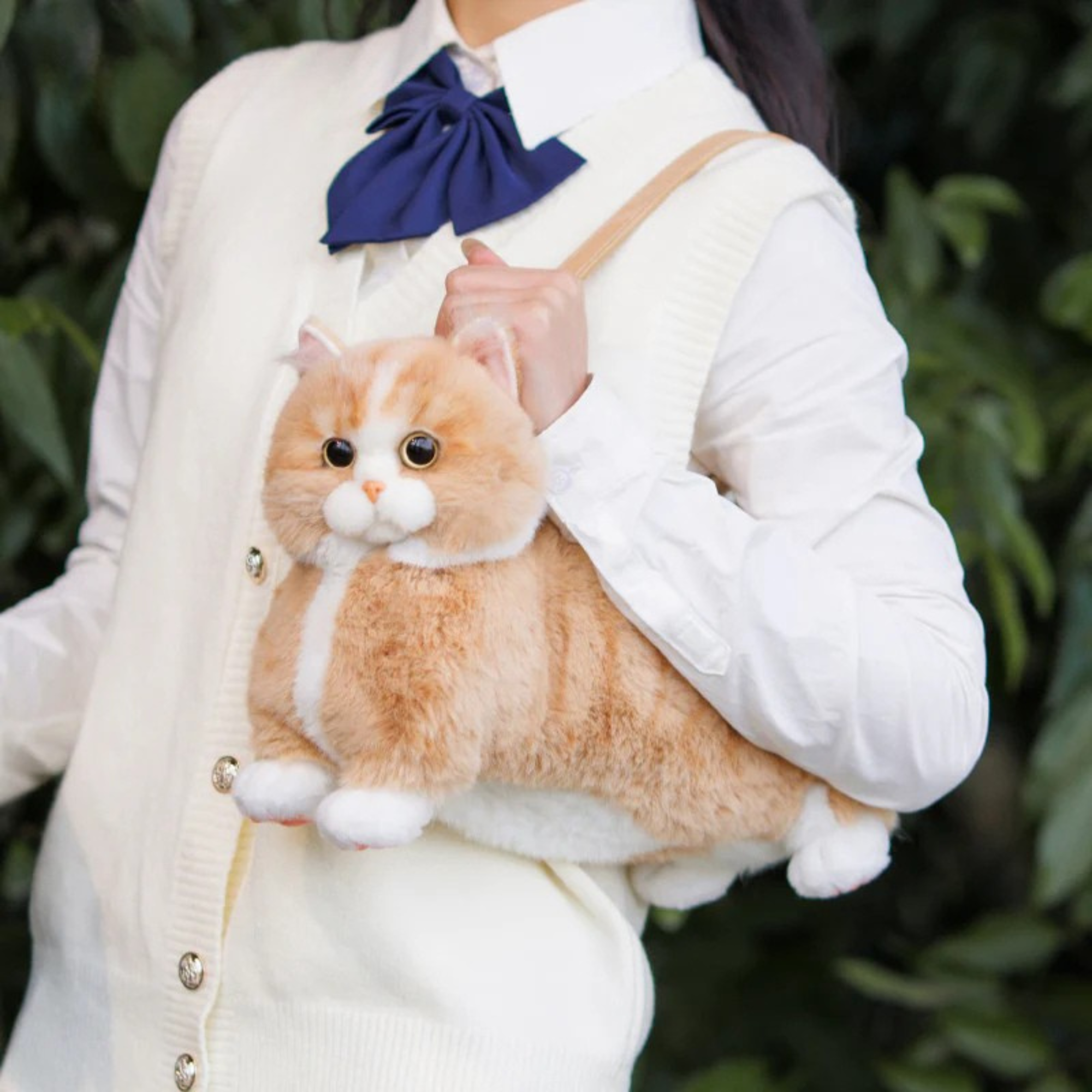 Ginger Cat Bag – Plush Shoulder Bag for Cat Lovers