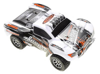 Model of a remote control car with detailed design on a white background