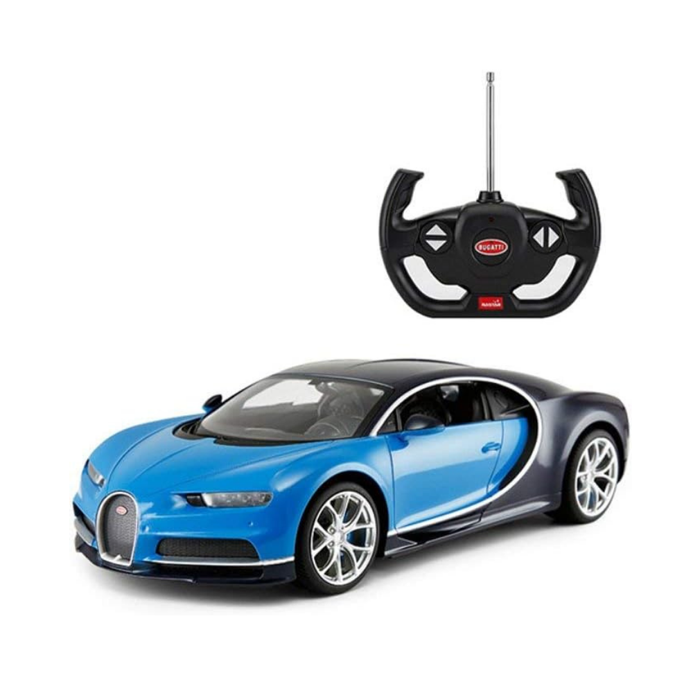 Bugatti Chiron RC Car - Full Driving Fun, 1:24 Scale, Racing Toy (Blue/Black)