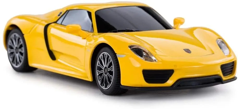 RC Porsche 918 Spyder 1:24 Scale – Yellow Licensed Remote Control Car by Rastar