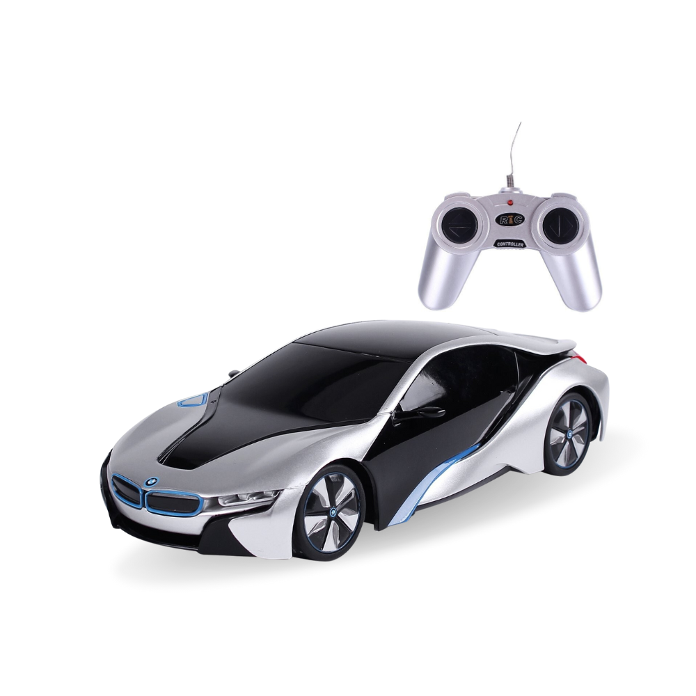 RC BMW i8 Sports Car - 1:24 Scale - Silver