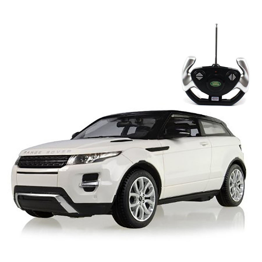 Range Rover Toy Car - Electric-Powered Fun with Lights, 1:14 Scale, Sleek White Design