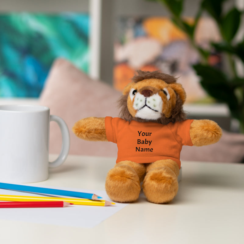 Stuffed Lion with Custom Tee