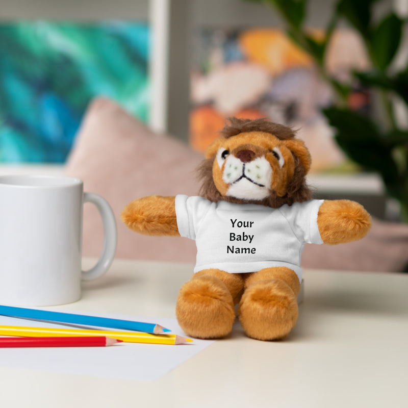 Stuffed Lion with Custom Tee