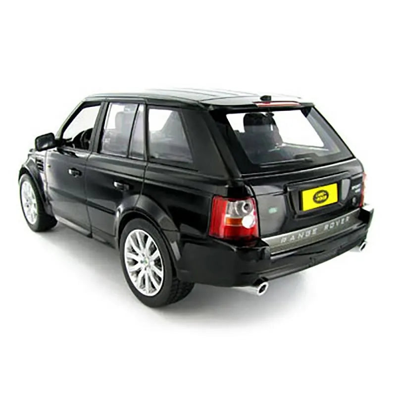 Black Range Rover on a white background