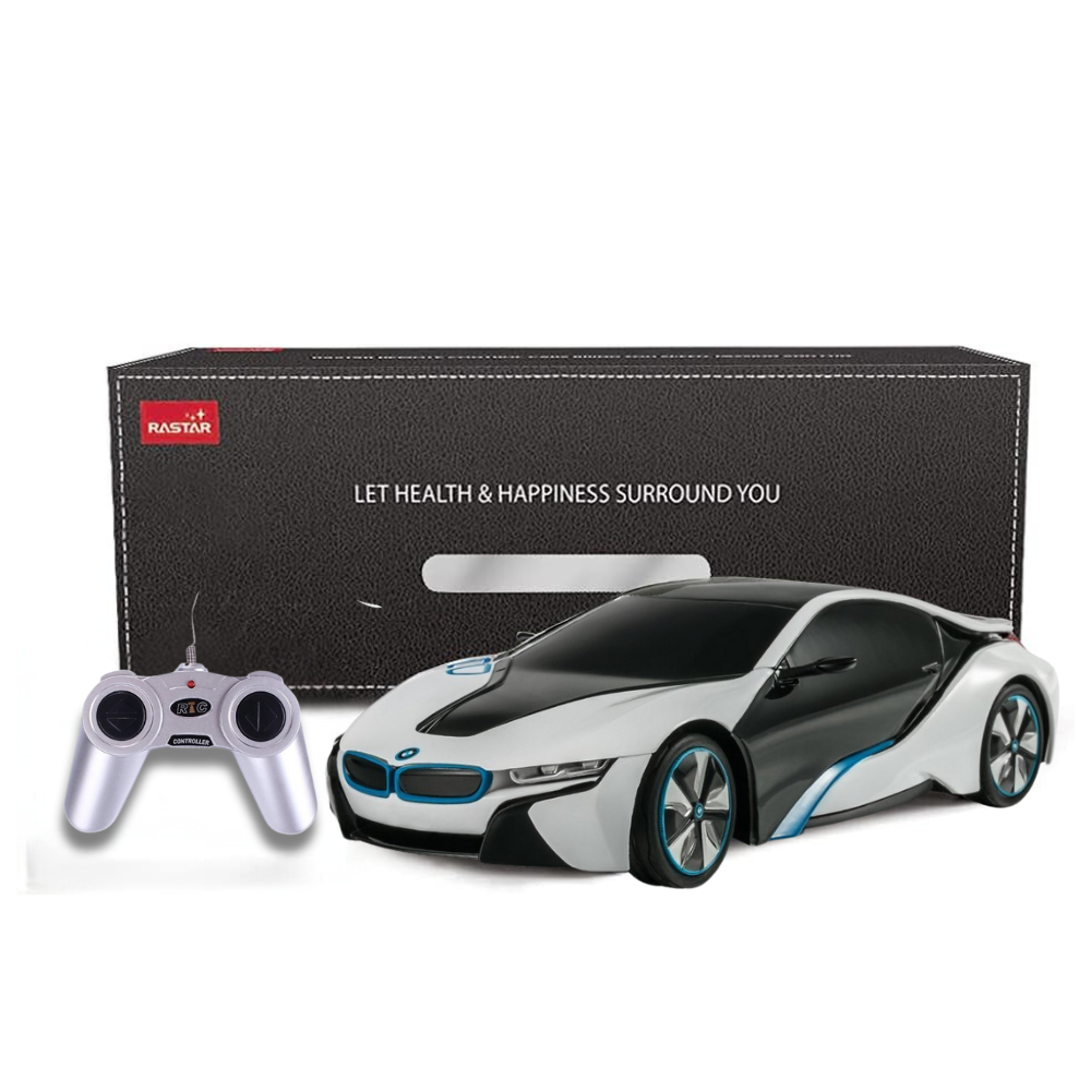 BMW i8 RC Car - Futuristic Design - 1:24 Scale Model - White