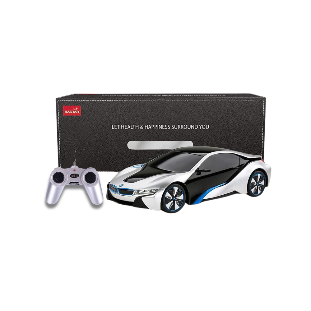 RC BMW i8 Sports Car - 1:24 Scale - Silver