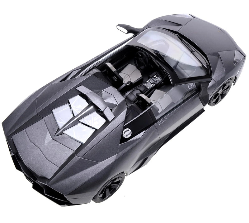 Gray futuristic car on a white background