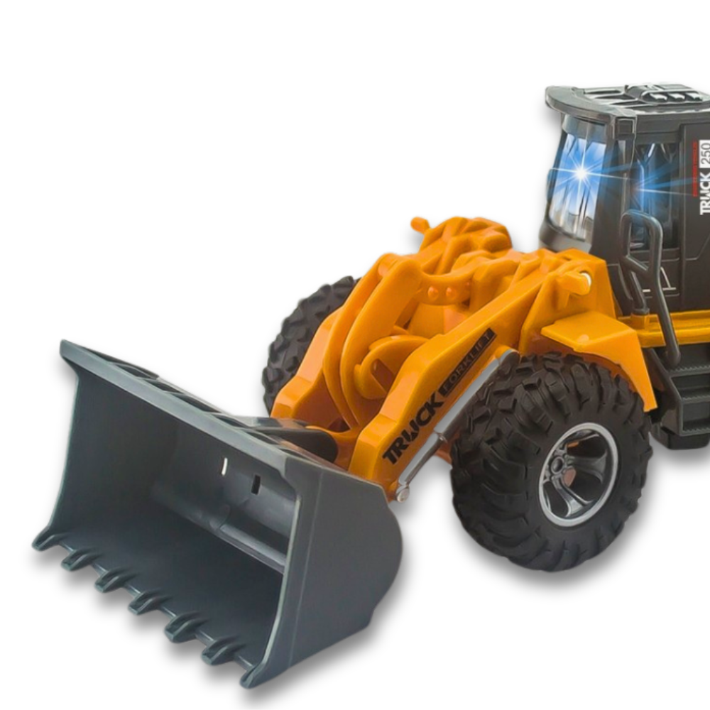 RC Bulldozer Full Metal - 1:30 Scale Construction Truck for Kids - Yellow