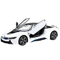 White futuristic car model on a white background