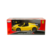 Ferrari 458 RC Car with Working LED Lights, 1:14 Scale, Convertible Roof, Yellow