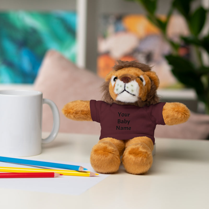 Stuffed Lion with Custom Tee