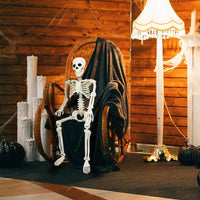 Adjustable skeleton figure for Halloween party setups