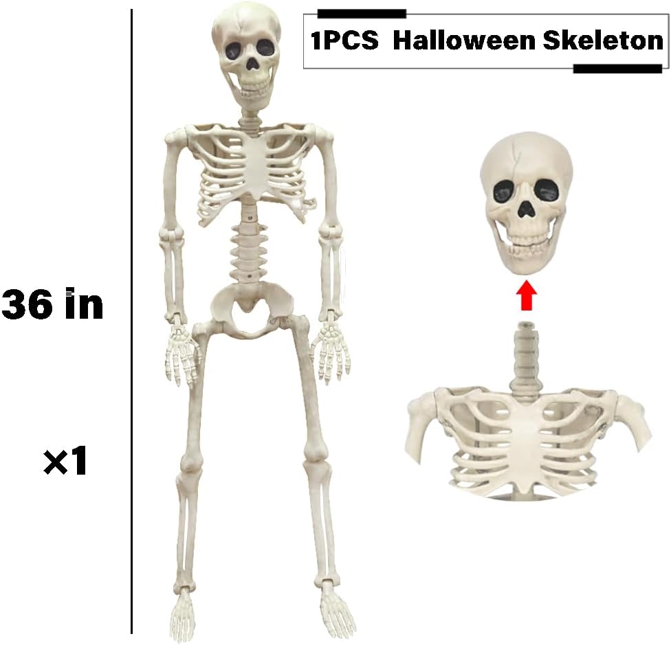 Adjustable skeleton figure for Halloween party setups