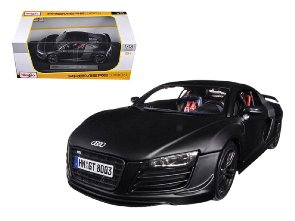 Audi R8 GT Matt Black 1/18 Diecast Model by Maisto