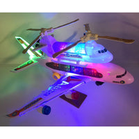 Police Airplane Toy with 4D Flashing Lights – Realistic Sound and Action