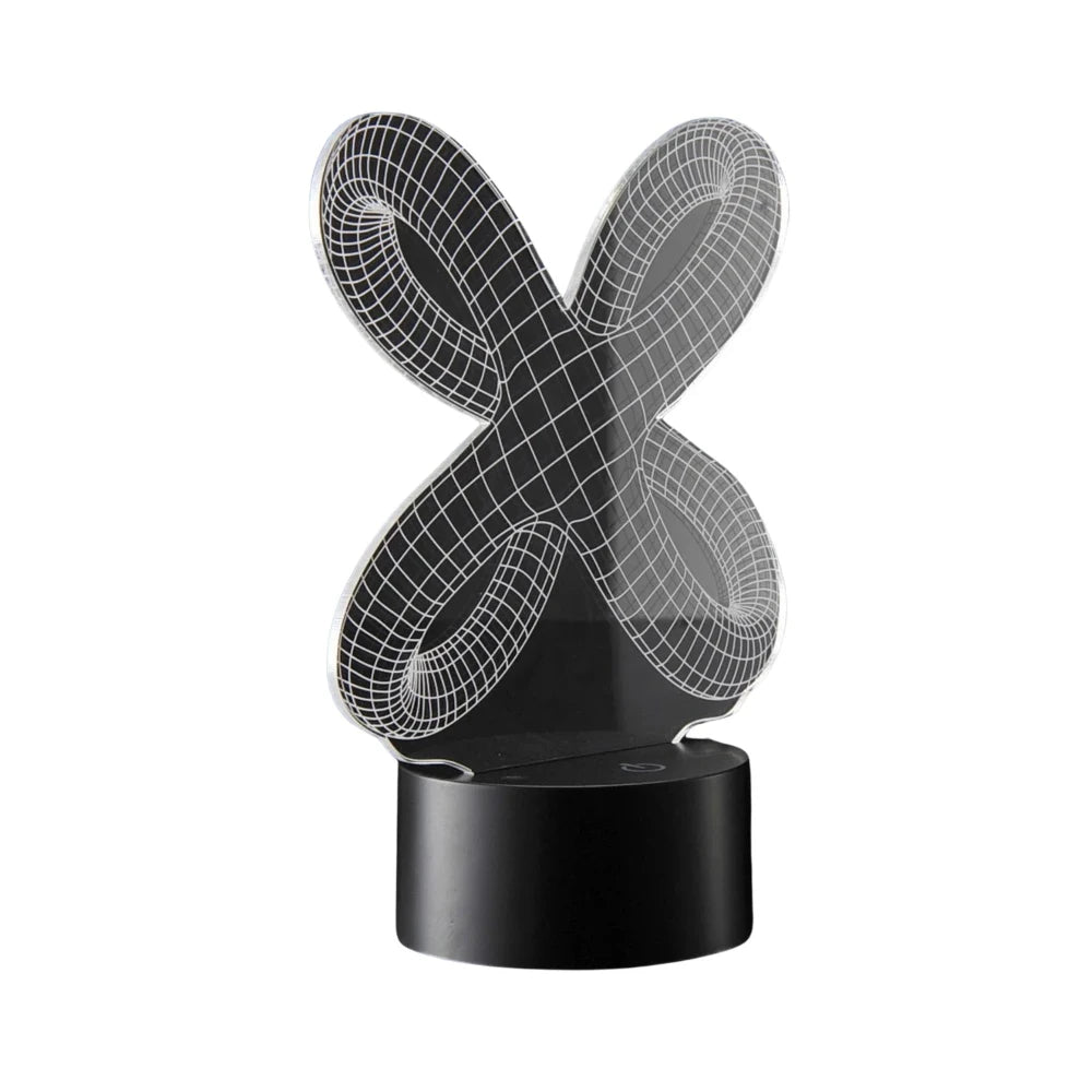 3D Crisscross Rings LED Lamp with Laser Cut Precision – Modern Decorative Light Sculpture