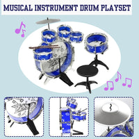 Musical Instrument Drum Playset for Kids – Red Toy Drum Set