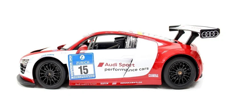 Model car with Audi Sport branding on a white background