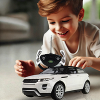 Range Rover Toy Car - Electric-Powered Fun with Lights, 1:14 Scale, Sleek White Design