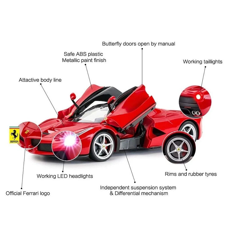 1:14 RC Ferrari LaFerrari Car with Butterfly Doors – Red Remote Control Sports Car