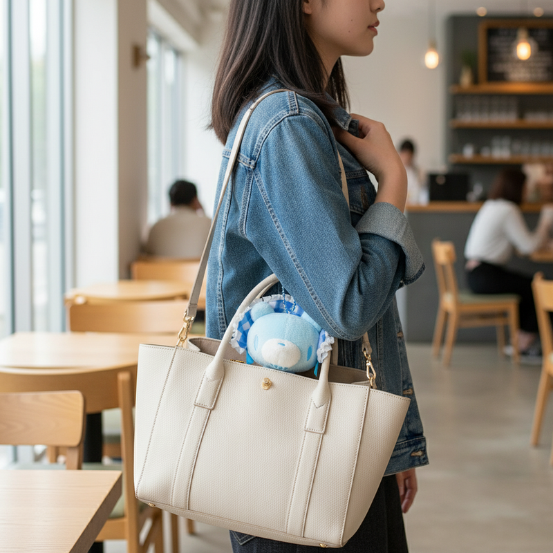 10cm Cute Gloomy Bear Mini Lolita Soft Keychain (Sky Blue)
