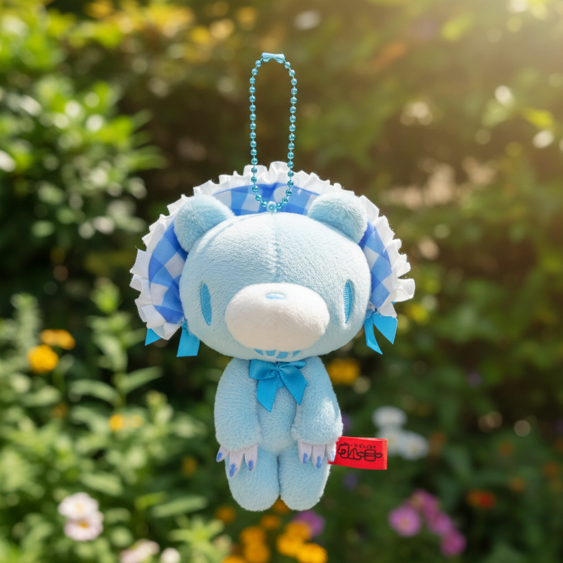 10cm Cute Gloomy Bear Mini Lolita Soft Keychain (Sky Blue)
