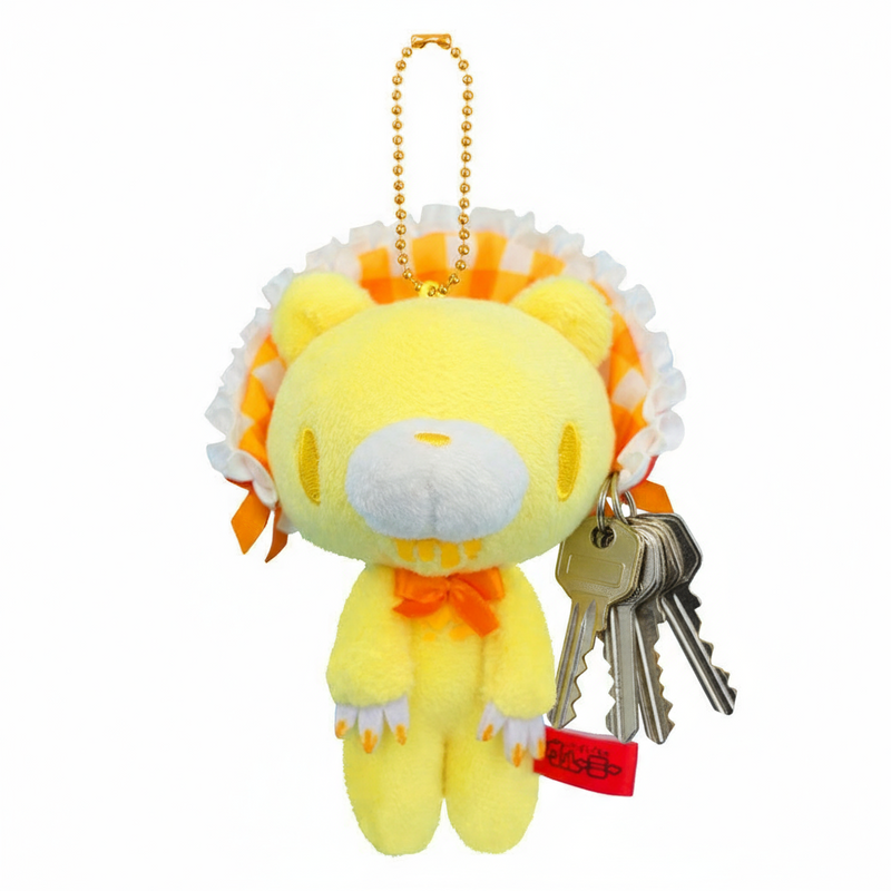10cm Squeezable Gloomy Bear Mini Lolita Soft Keychain (Yellow)