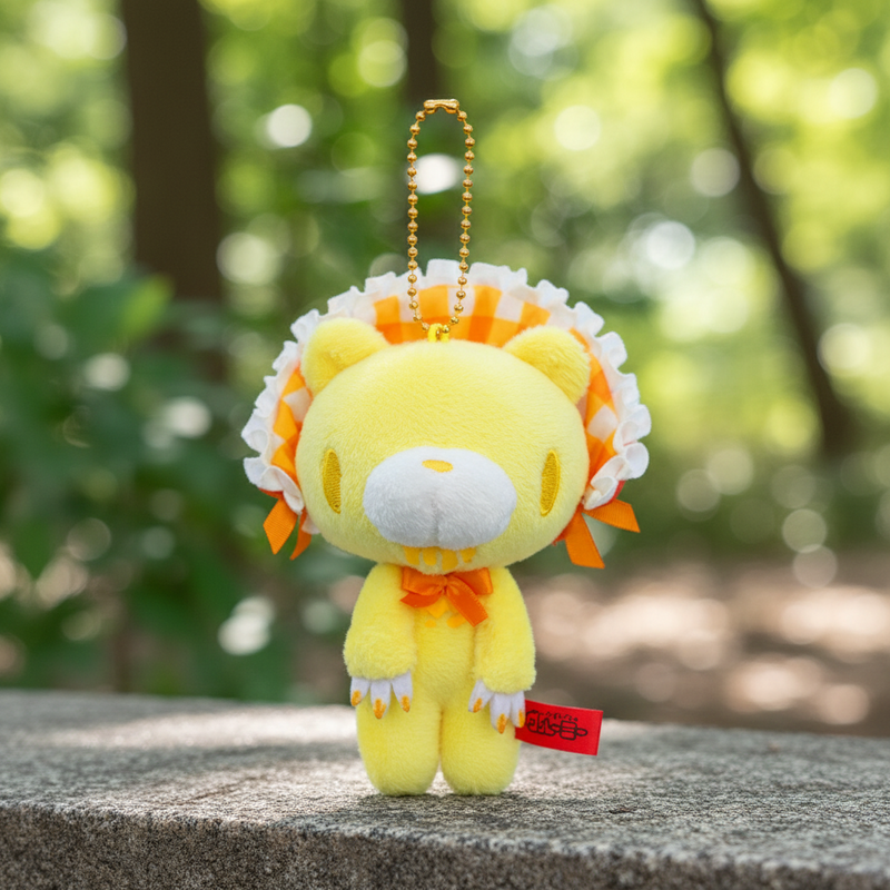 10cm Squeezable Gloomy Bear Mini Lolita Soft Keychain (Yellow)