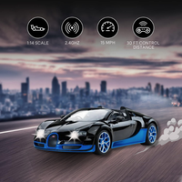 RC Bugatti Veyron Grand Sport Vitesse 1:14 Scale - Black/Blue Supercar