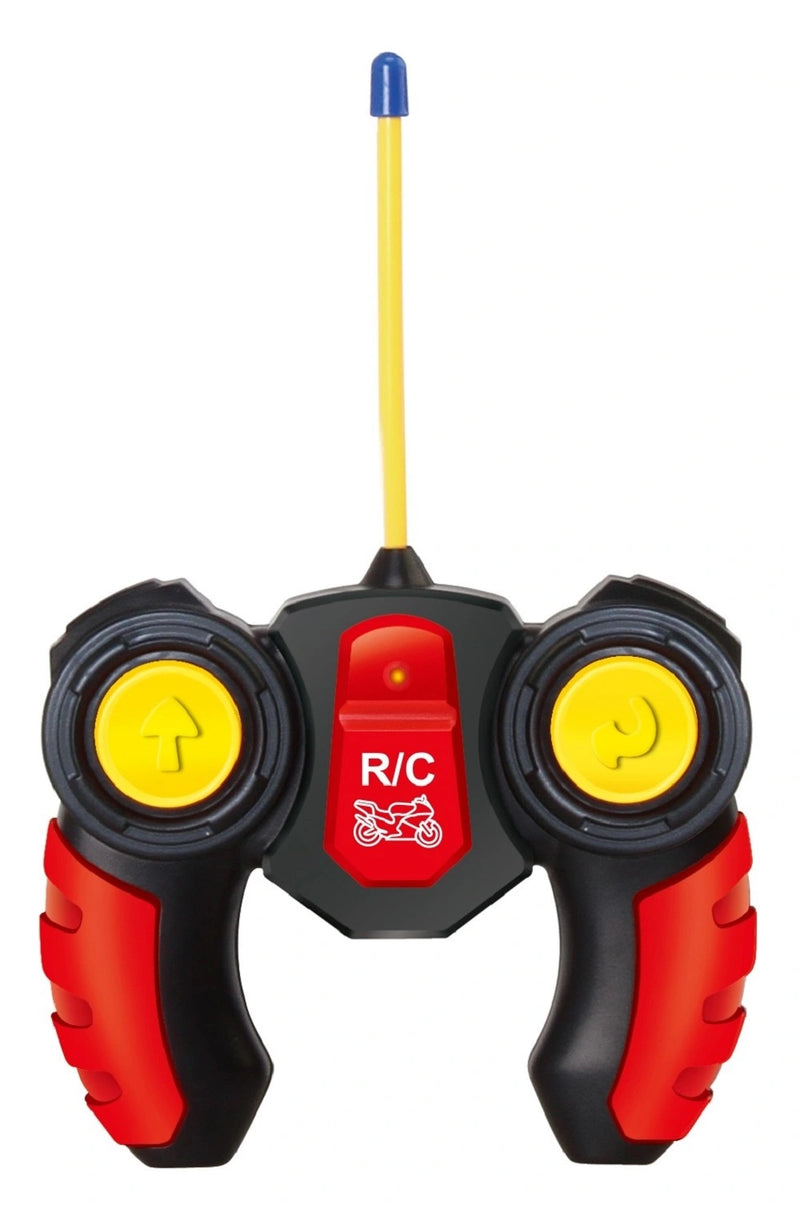 RC Motorcycle Toy 1:12 Scale – Yellow Remote Control Bike with Lights & Sounds