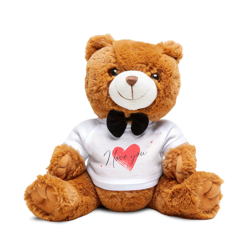 Teddy Bear with T-Shirt - I Love You Design