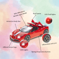 RC Cartoon Car - Lightning Fast 4" Race Car for Toddlers with Lights & Sounds, Red