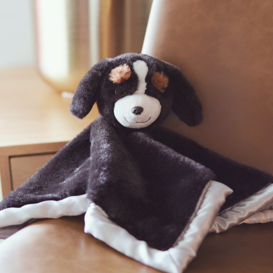 Cooper Canine Plush Lovey – Soft Puppy Security Blanket for Babies